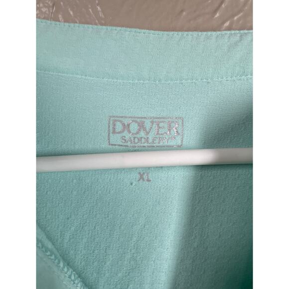 Dover Saddlery CoolBlast® 100 Ladies’ Notch-V Long Sleeve Aqua Top Size XL - Picture 3 of 6